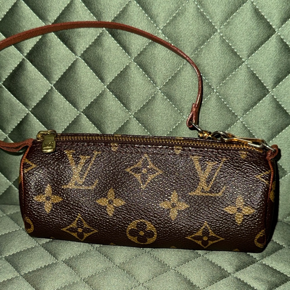Louis Vuitton mini papillon Monogram Brown Wristlet micro pochette purse - Picture 11 of 11